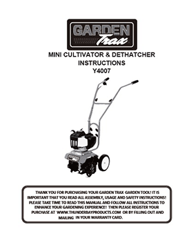 GardenTrax Y4007 Cultivator User Guide